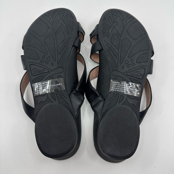 Abeo Shauna Bio System Bea-Braid Dress Sandals WMN Black US 7N Strappy Slingback - Picture 7 of 8
